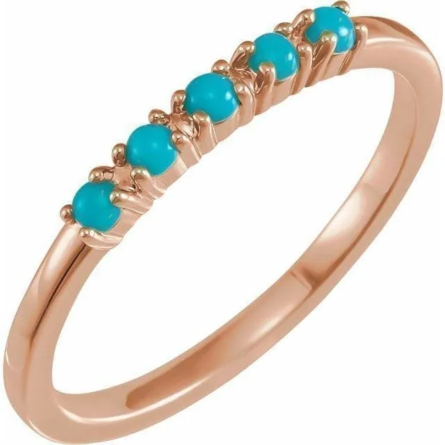 14K Gold Turquoise Stackable Ring Regard Jewelry Austin, Texas