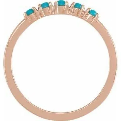 14K Gold Turquoise Stackable Ring Regard Jewelry Austin, Texas