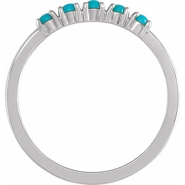14K Gold Turquoise Stackable Ring Regard Jewelry Austin, Texas