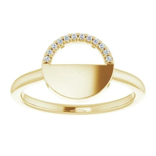 14K White .03 CTW Diamond Stackable Geometric Ring Regard Jewelry Austin, Texas