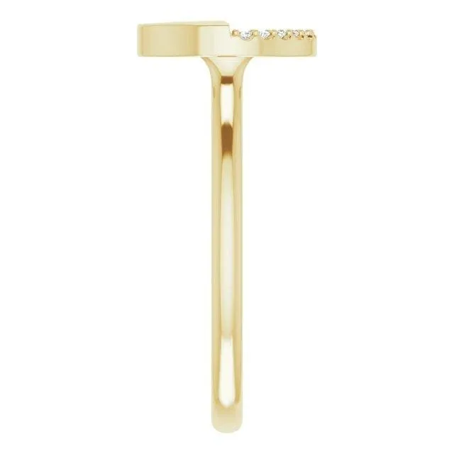 14K White .03 CTW Diamond Stackable Geometric Ring Regard Jewelry Austin, Texas
