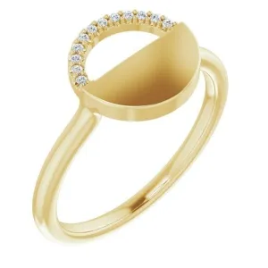 14K White .03 CTW Diamond Stackable Geometric Ring Regard Jewelry Austin, Texas