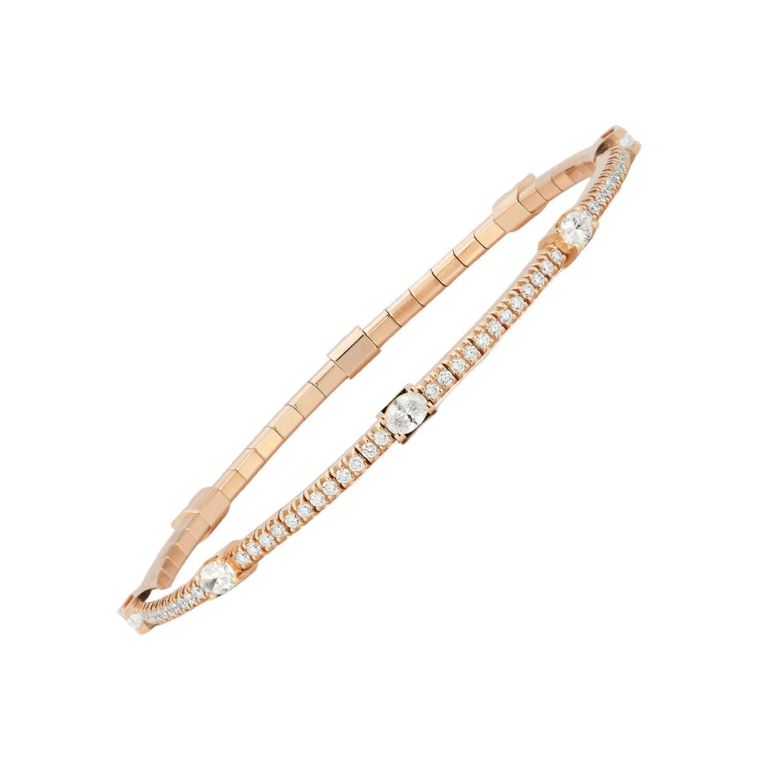 2.10CT Round and Oval Diamond Stretch Bracelet