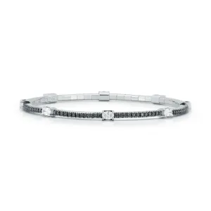 2.25CT Black Oval Diamond Stretch Bracelet