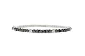 6.50 CT Black & White Diamond Stretch Tennis Bracelet