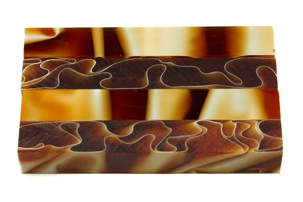 Amber Water Acrylic Pen Blank 3/4"x3/4"x3" BTWPBM1196 1pc Short