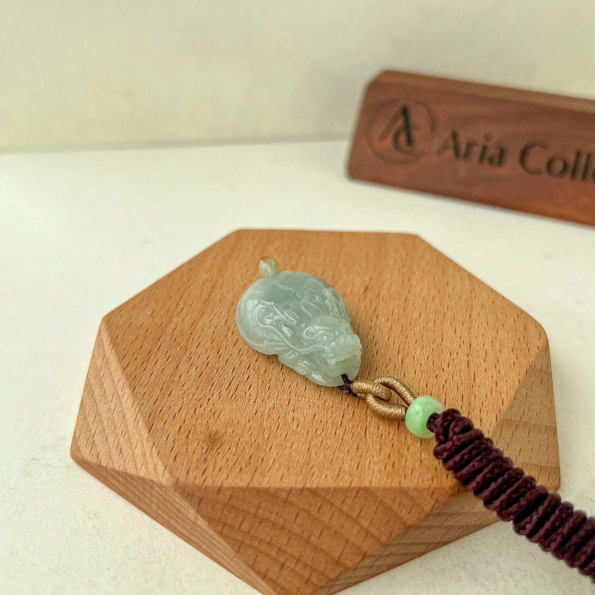 Dragon Turtle Jadeite Jade Light Green Yellow Hand Carved Pendant Necklace, XM-0423-1705251297