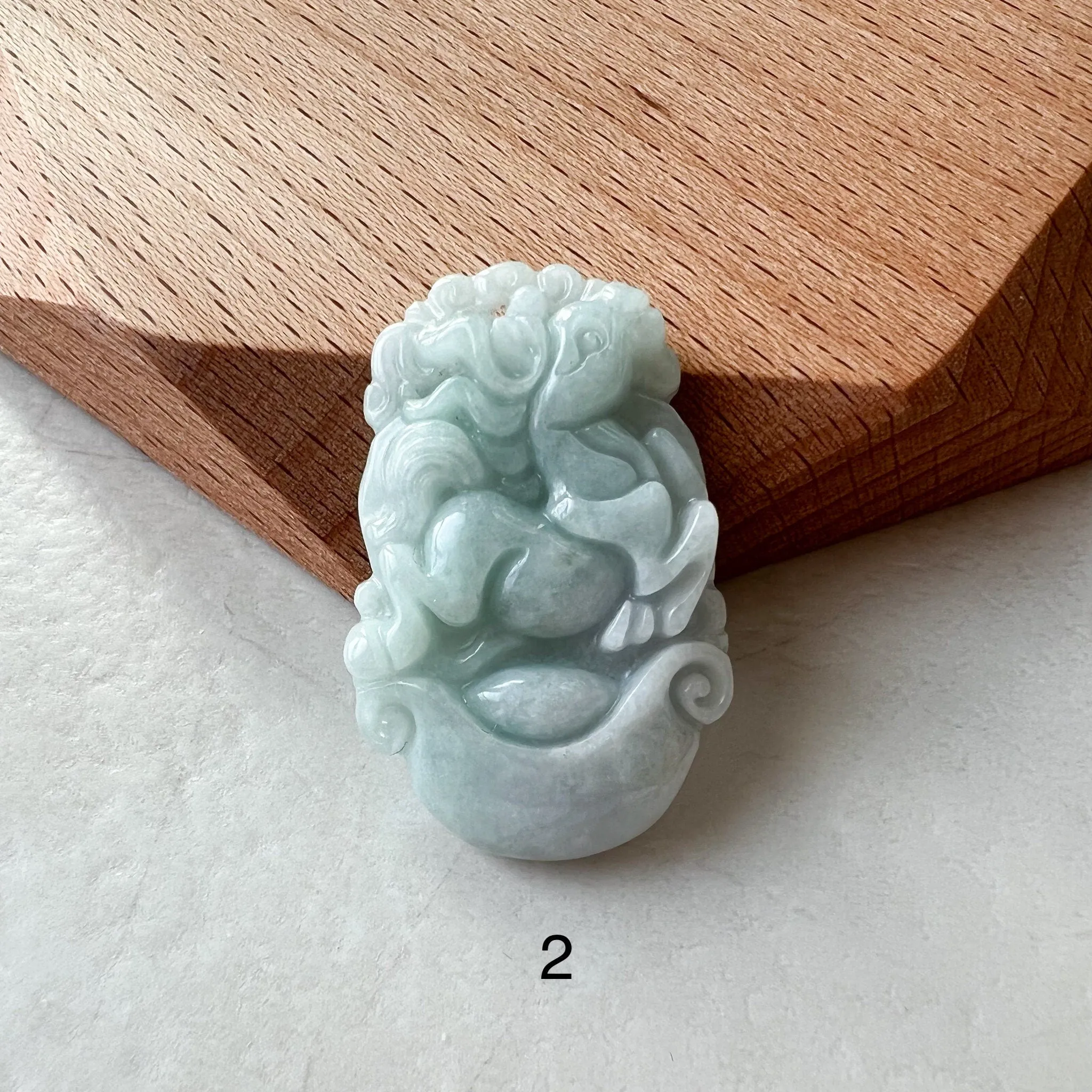 Horse Jade Jadeite Chinese Zodiac Carved Pendant Necklace, YW-0110-1646802309