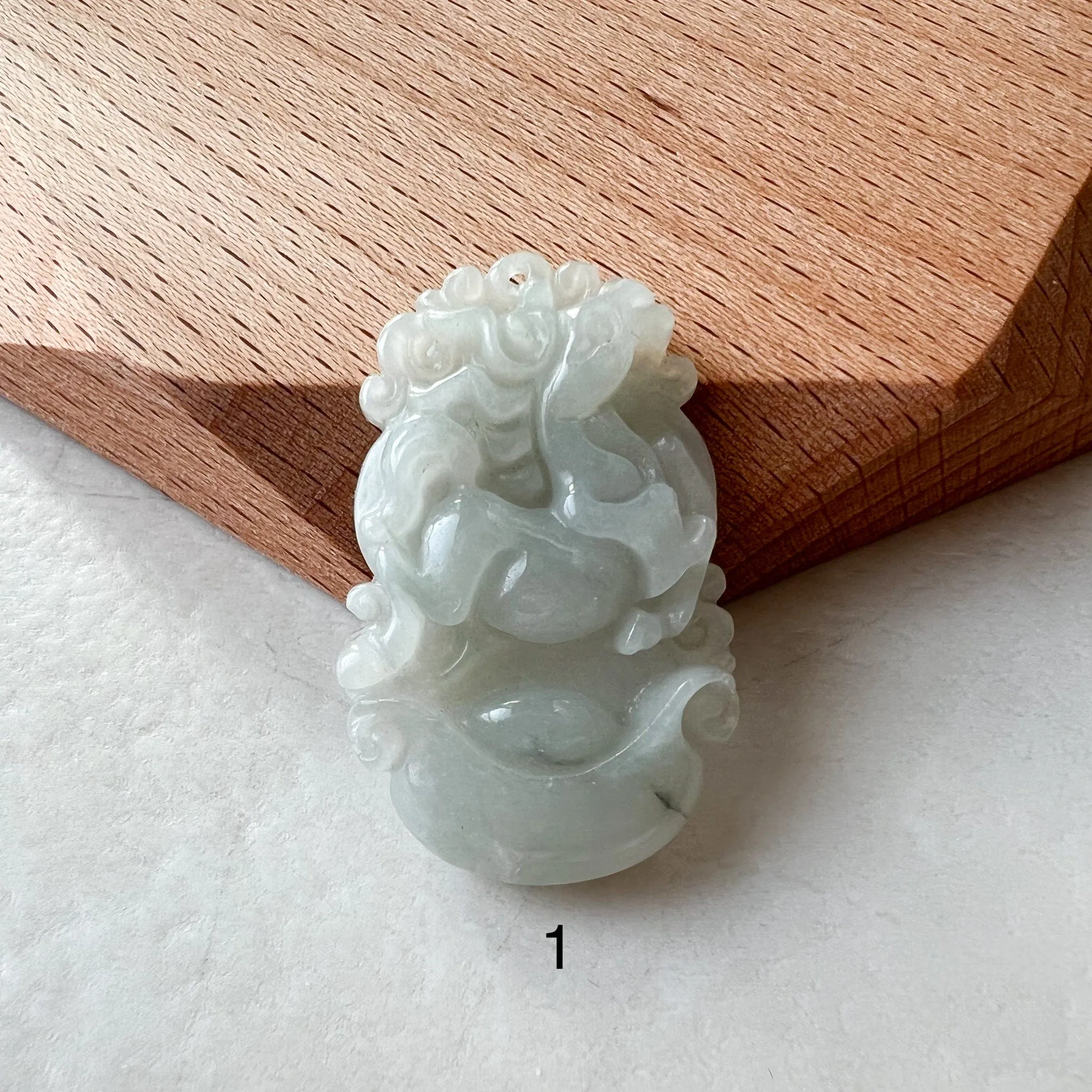 Horse Jade Jadeite Chinese Zodiac Carved Pendant Necklace, YW-0110-1646802309