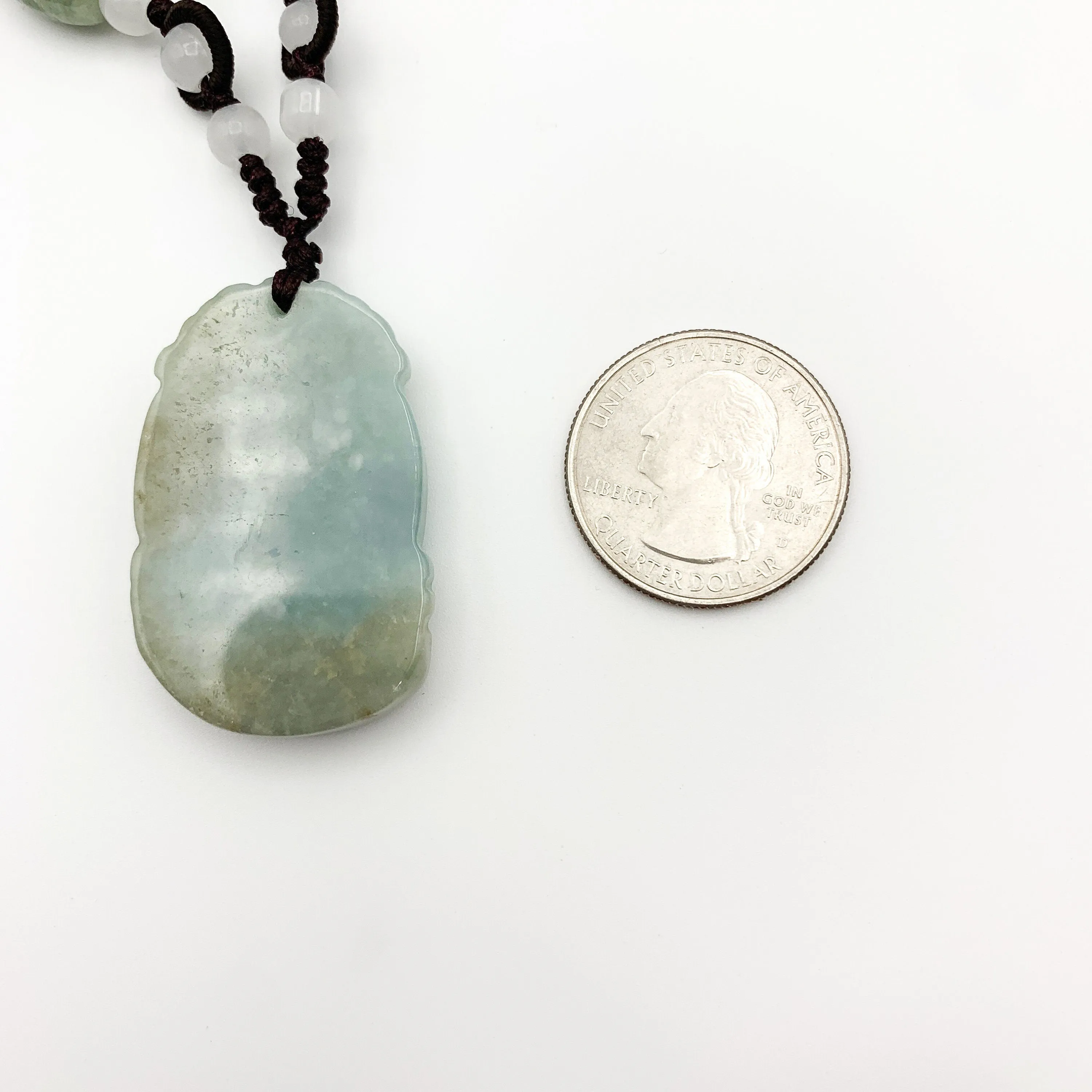 Horse Jadeite Chinese Zodiac Rustic Carved Pendant Necklace, YW-0110-1646517628