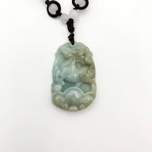 Horse Jadeite Chinese Zodiac Rustic Carved Pendant Necklace, YW-0110-1646517628
