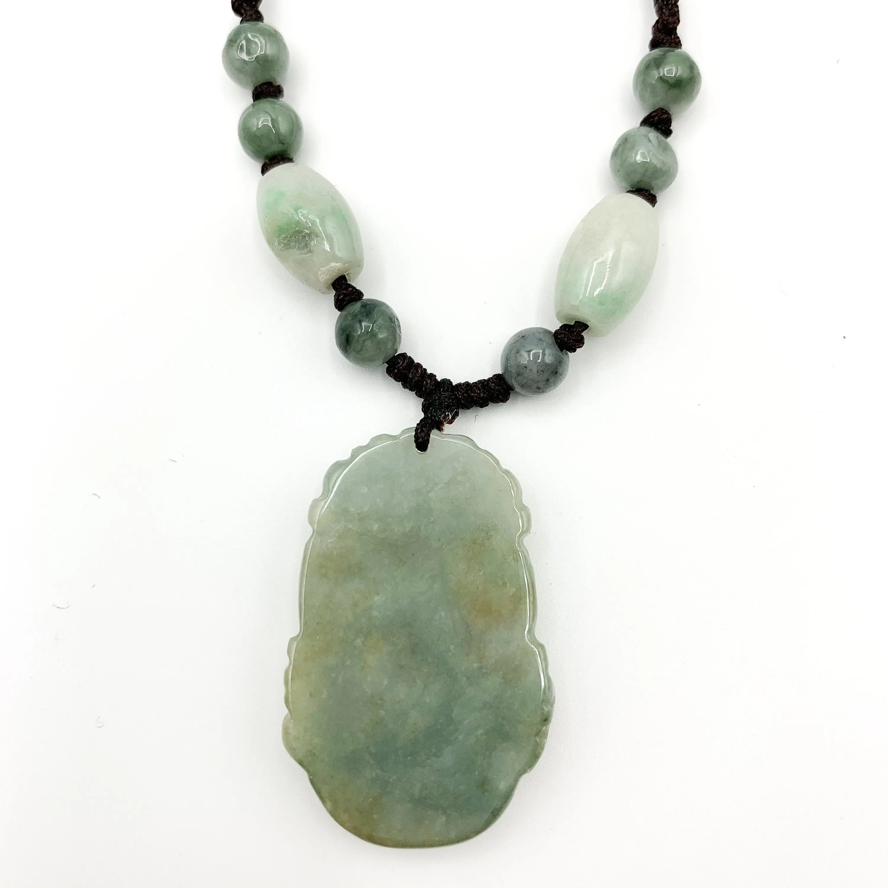 Horse Jadeite Chinese Zodiac Rustic Carved Pendant Necklace, YW-0110-1646545148