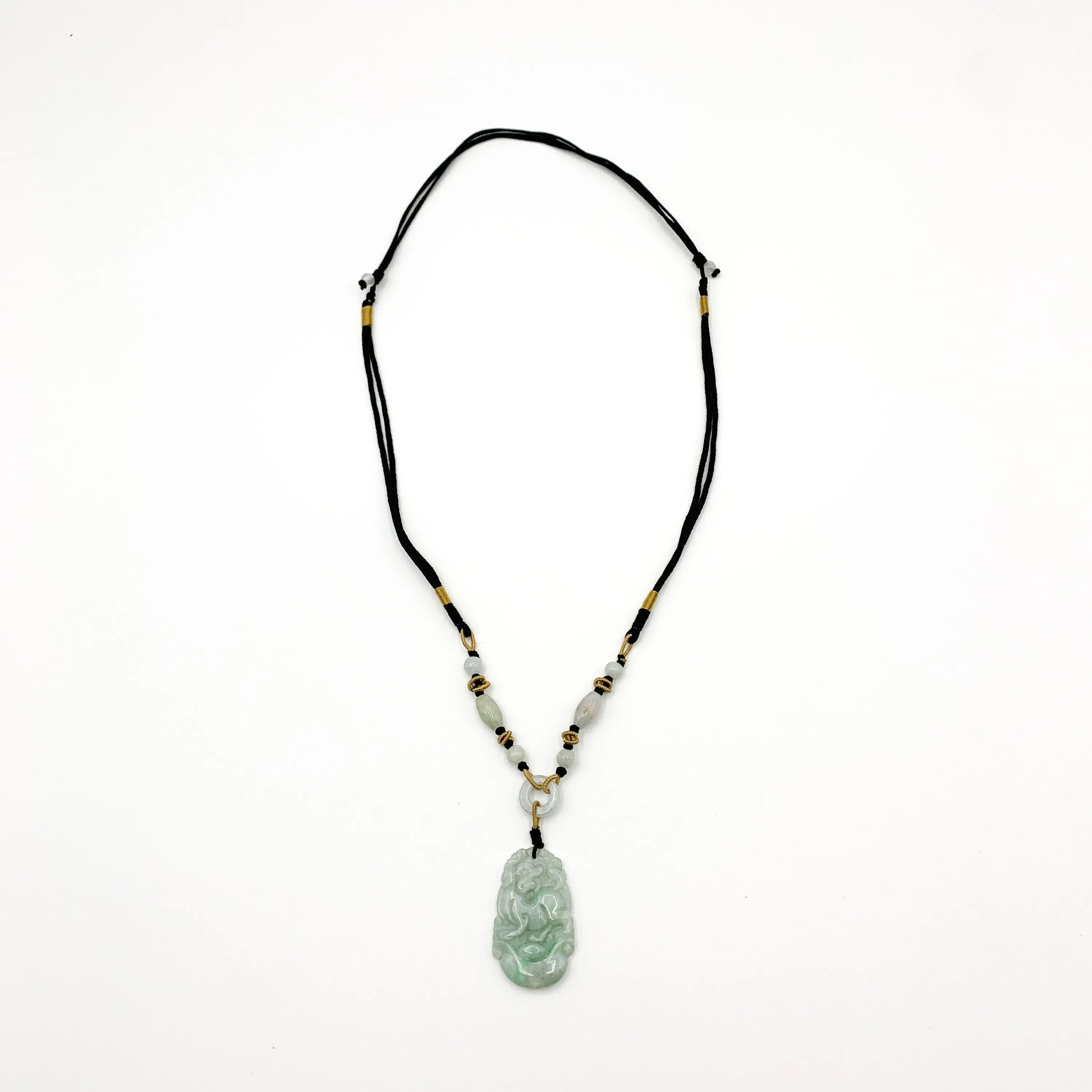 Jadeite Jade Dog Chinese Zodiac Hand Carved Red Pendant Necklace, YW-0110-1647036258