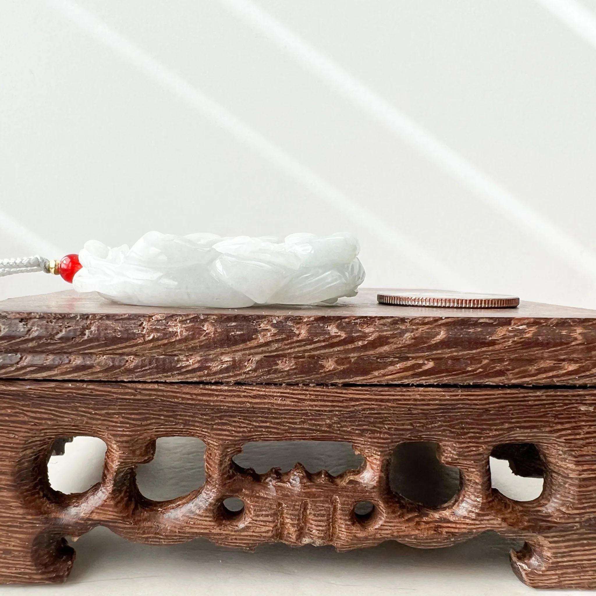 Jadeite Jade Flower Floral Twin Bird Hand Carved Pendant, ZYF-1221-1646321987