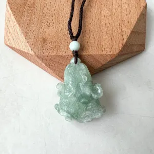 Jadeite Jade Green Cabbage Necklace, Jade Pendant, Jade Necklace, Feng Shui Necklace, YJ-0622-0410950-2