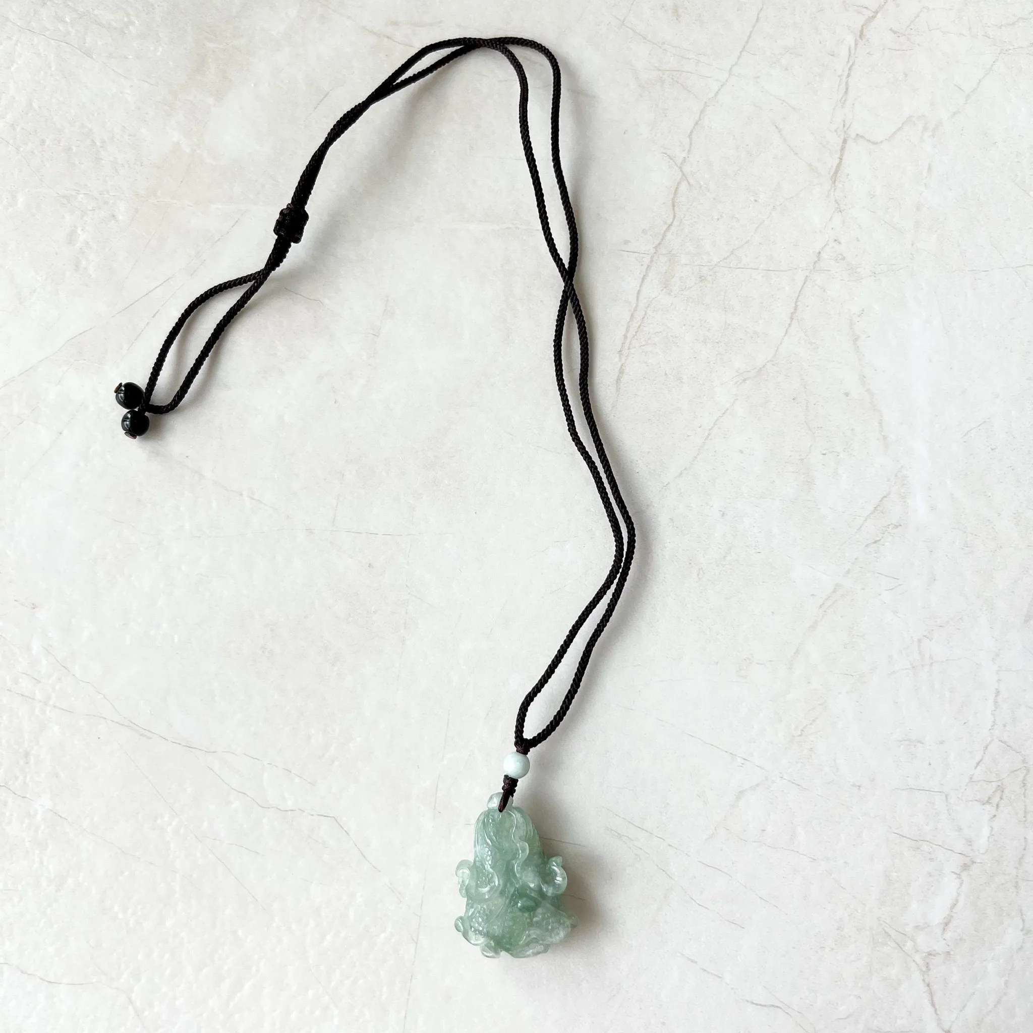 Jadeite Jade Green Cabbage Necklace, Jade Pendant, Jade Necklace, Feng Shui Necklace, YJ-0622-0410950-2