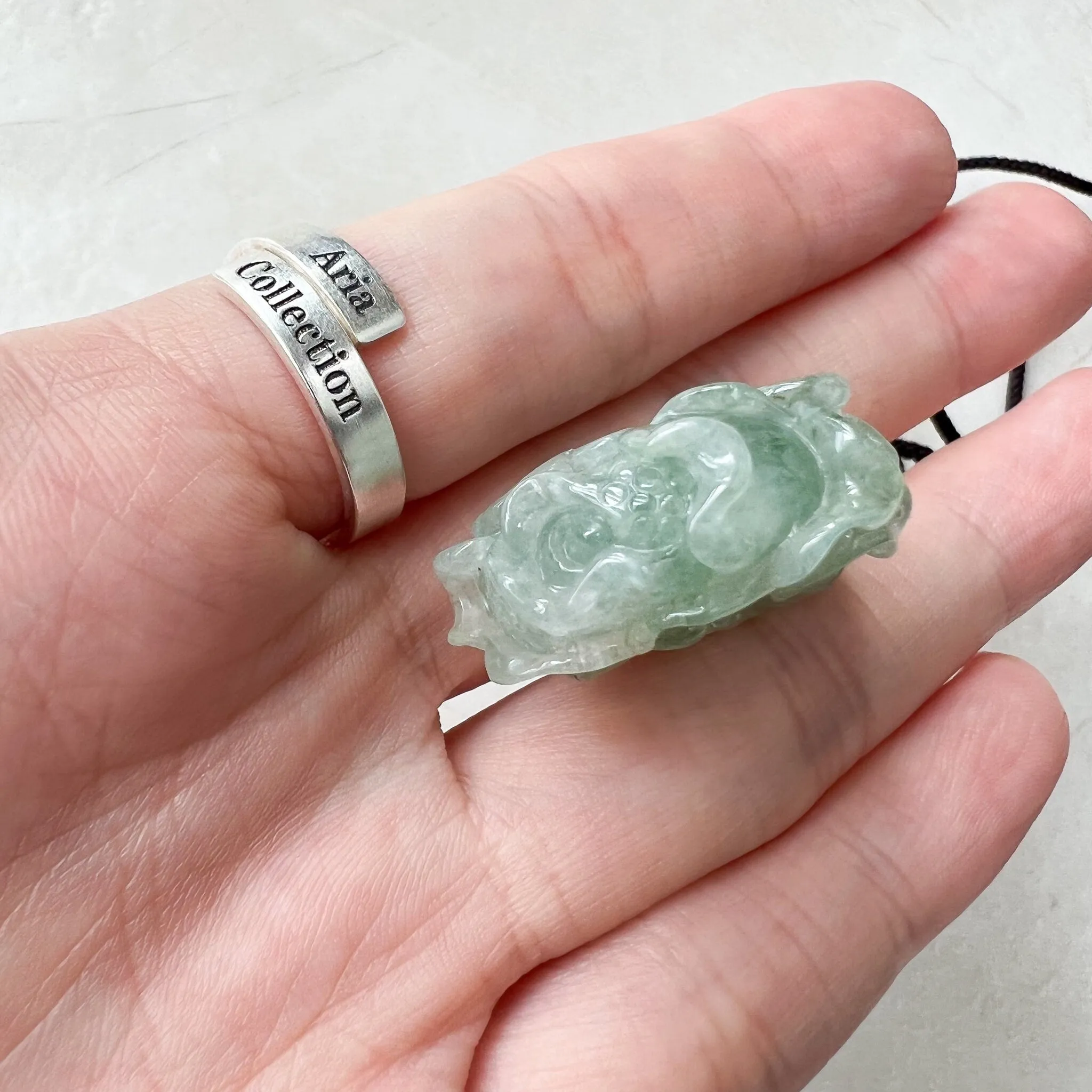 Jadeite Jade Green Cabbage Necklace, Jade Pendant, Jade Necklace, Feng Shui Necklace, YJ-0622-0410950-2