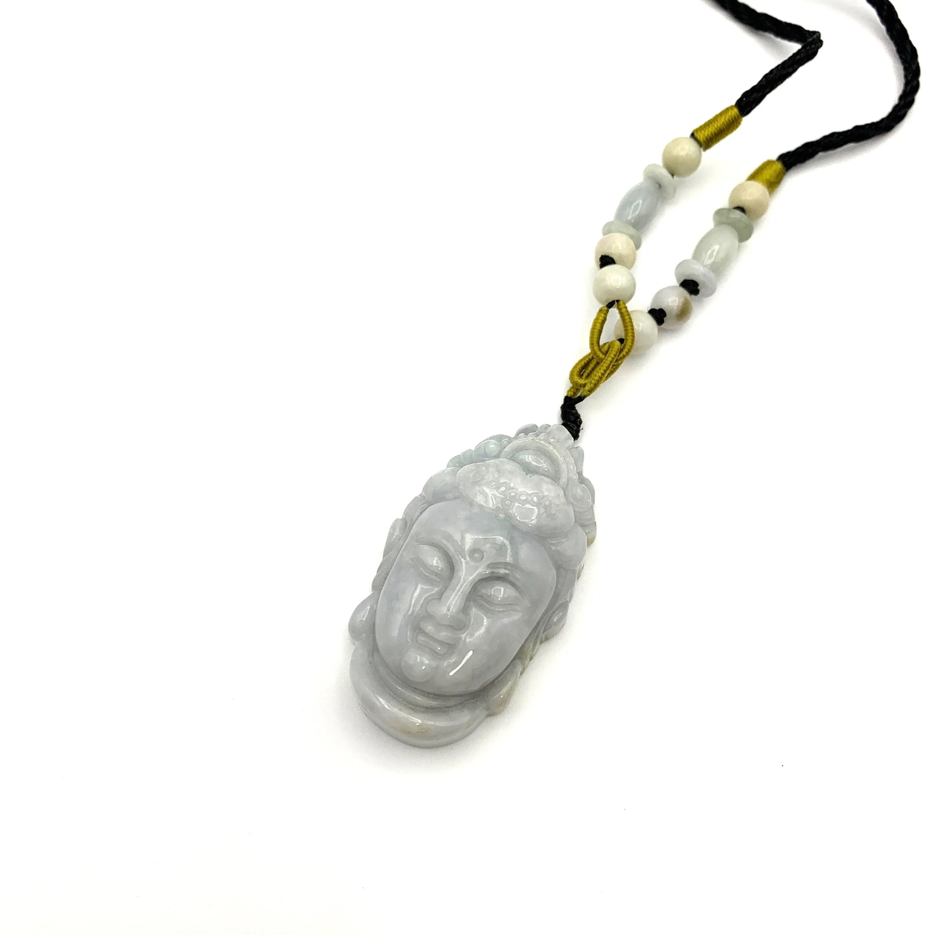 Jadeite Jade Guan Yin Head Avalokitesvara Carved Pendant, YW-0110-1646841158