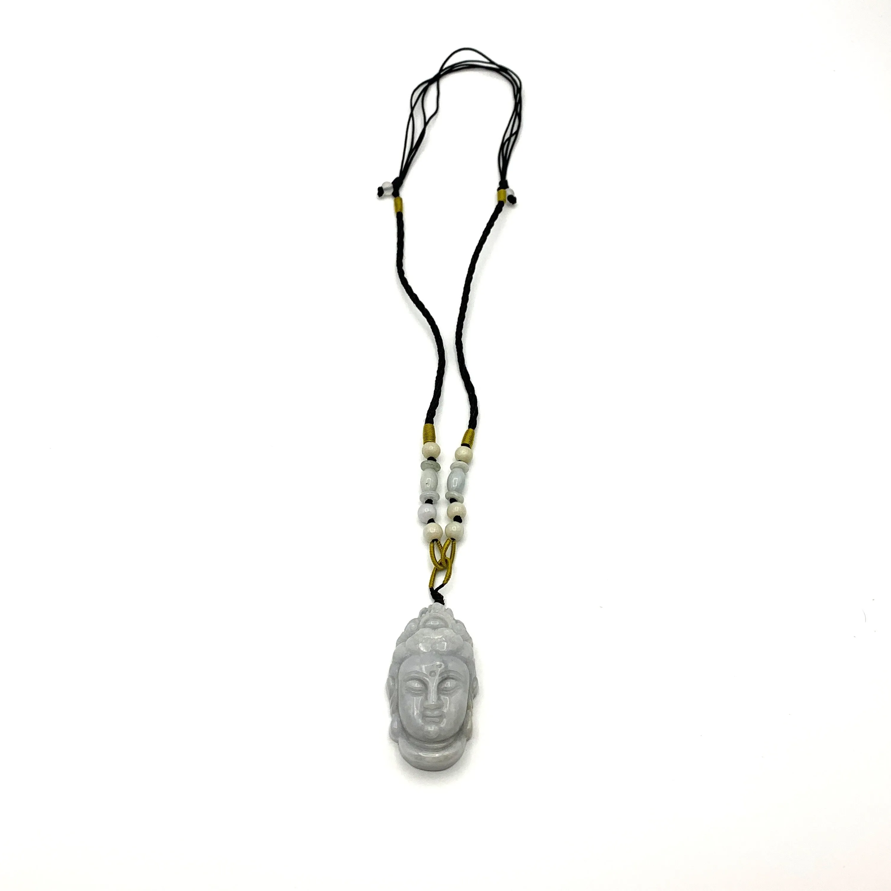 Jadeite Jade Guan Yin Head Avalokitesvara Carved Pendant, YW-0110-1646841158