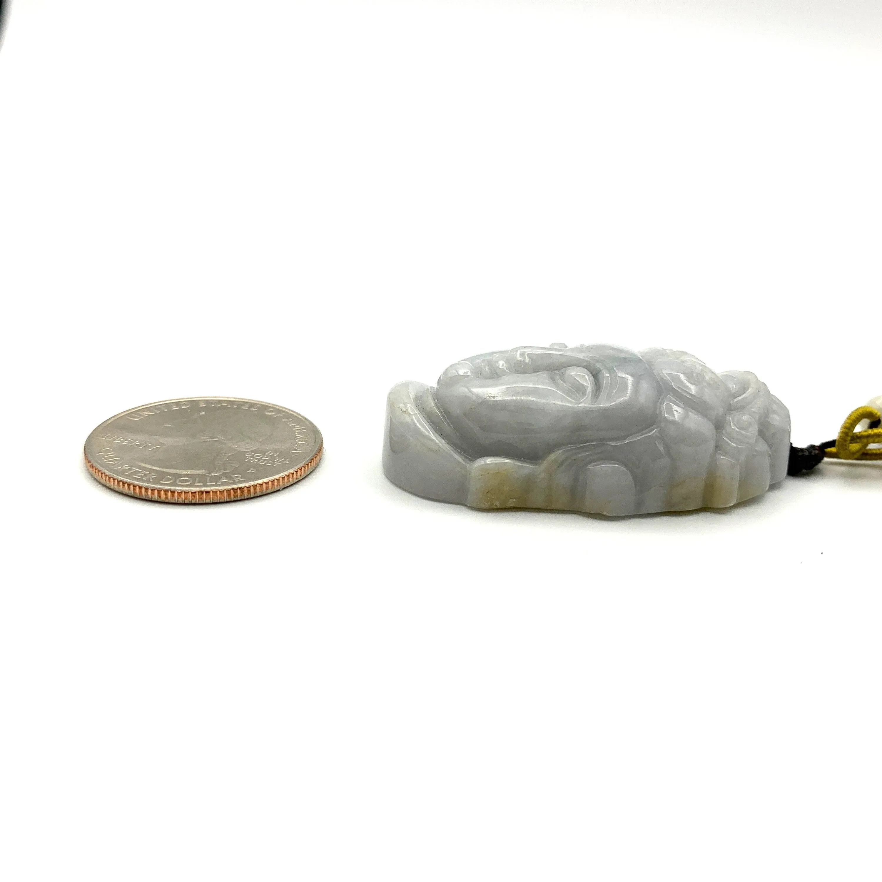 Jadeite Jade Guan Yin Head Avalokitesvara Carved Pendant, YW-0110-1646841158