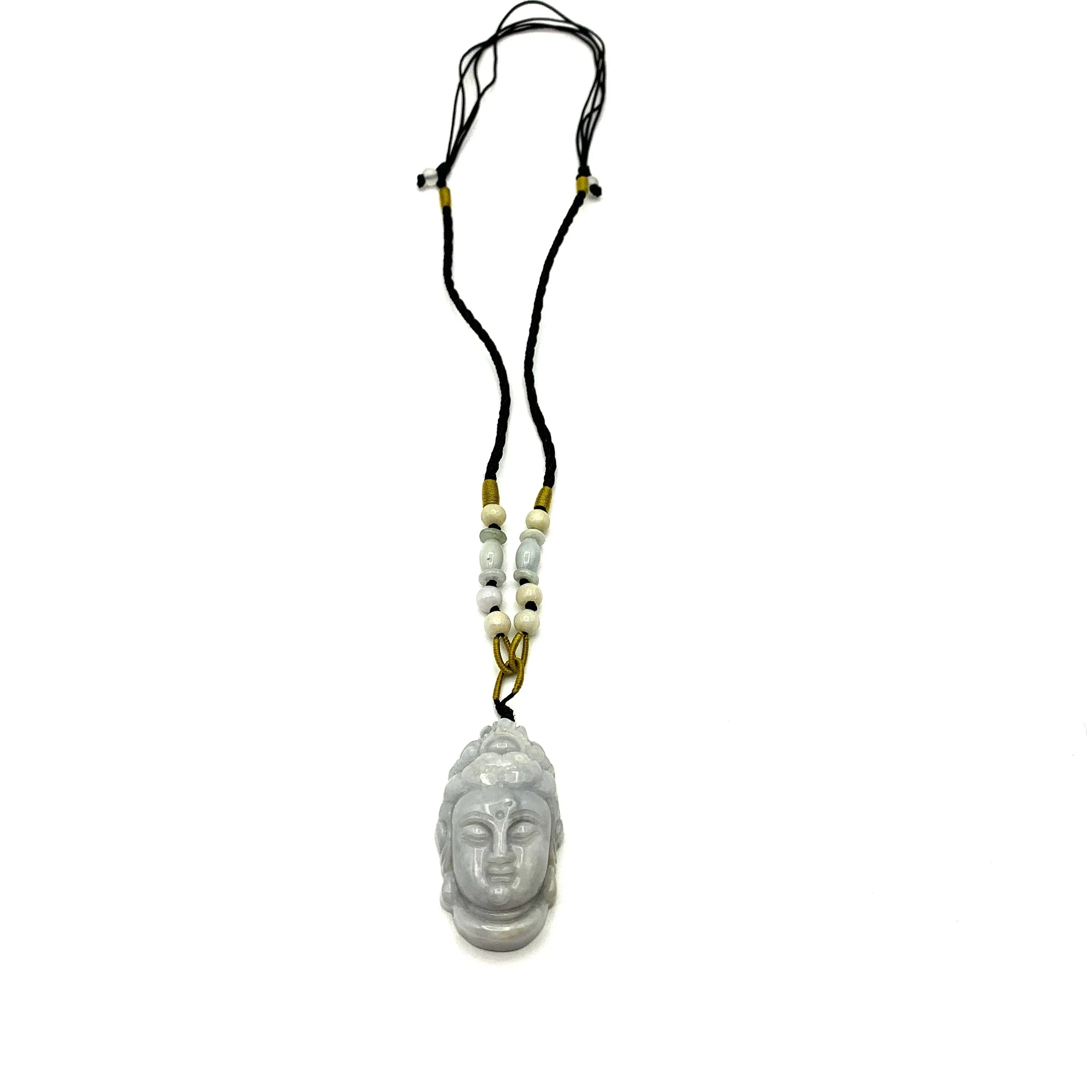 Jadeite Jade Guan Yin Head Avalokitesvara Carved Pendant, YW-0110-1646841158