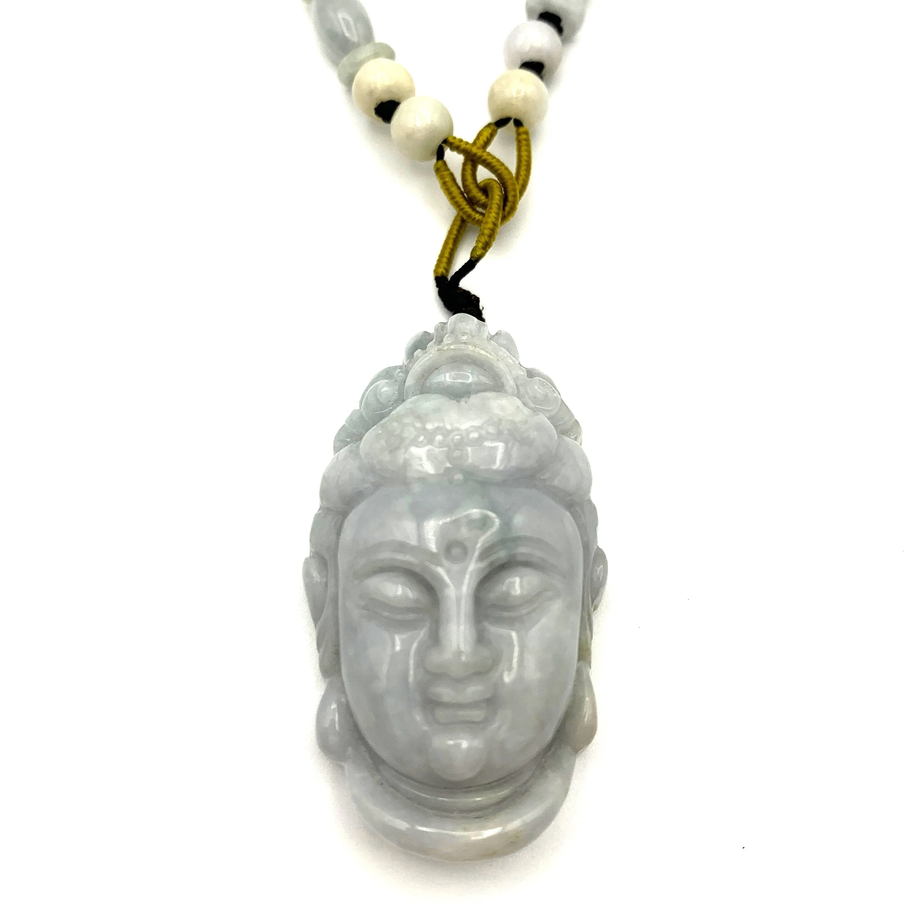 Jadeite Jade Guan Yin Head Avalokitesvara Carved Pendant, YW-0110-1646841158