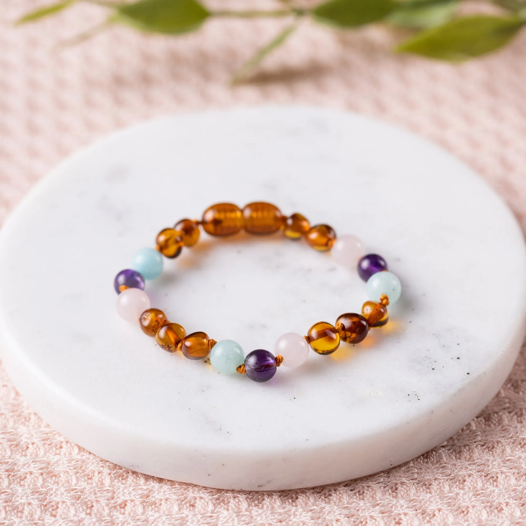 Kids | Mermaid Mix   Cognac Amber Bracelet
