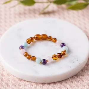 Kids | Mermaid Mix   Cognac Amber Bracelet