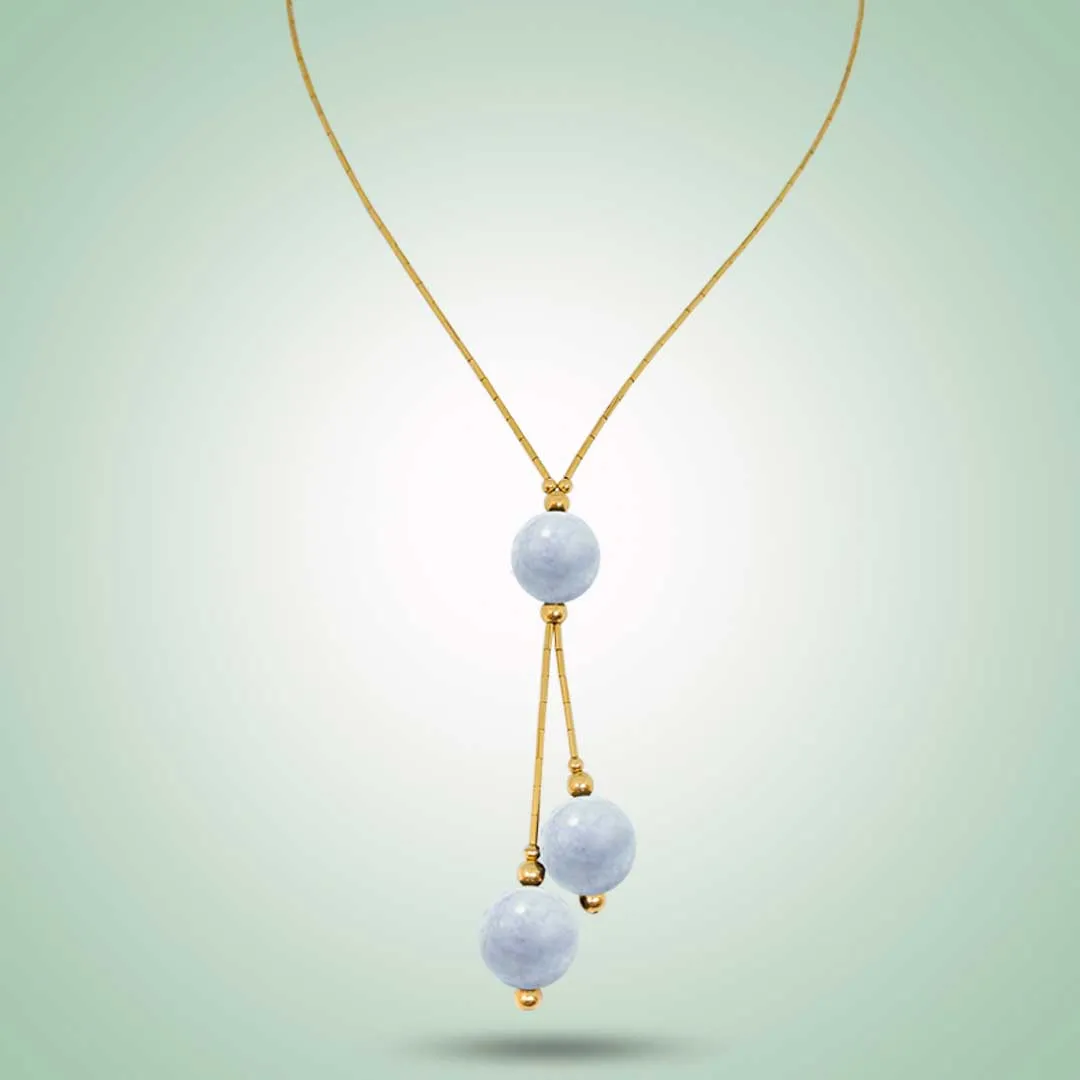 Lavender 'Y' Necklace