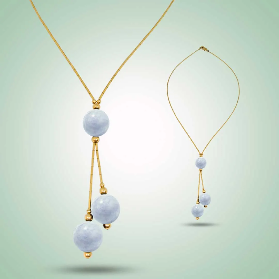 Lavender 'Y' Necklace