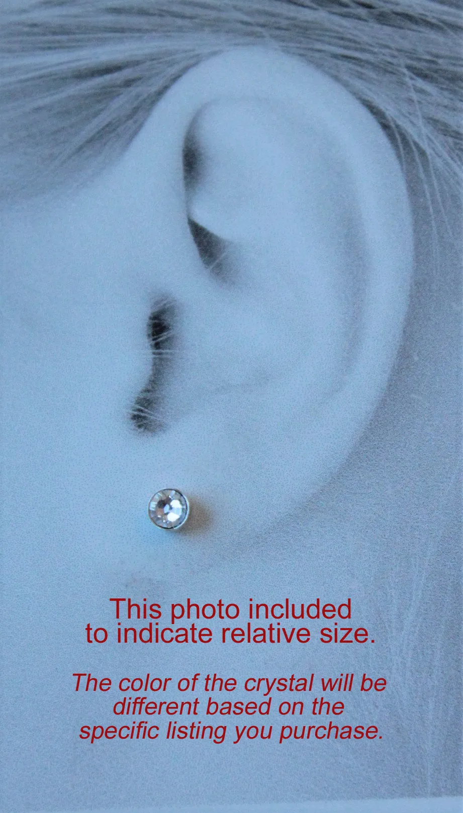 Light Amethyst Crystal Pure Titanium Stud Earrings