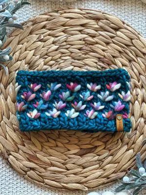 Lotus Flower Headband in Teal