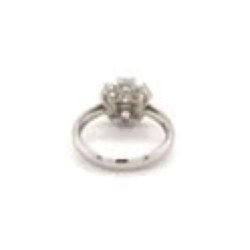 Platinum Round Brilliant Diamond Rose Cut Diamond Ring at Regard Jewelry in Austin, Texas