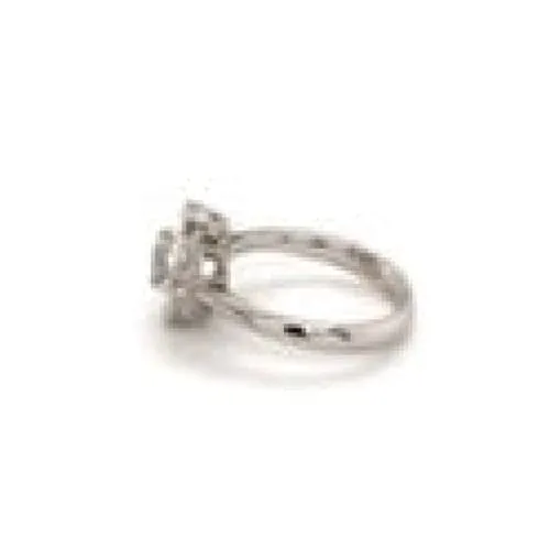 Platinum Round Brilliant Diamond Rose Cut Diamond Ring at Regard Jewelry in Austin, Texas