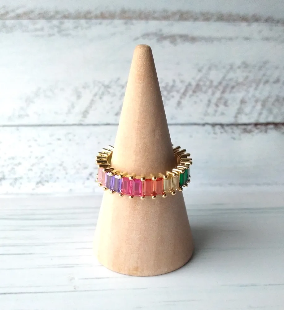 Rainbow Eternity Ring
