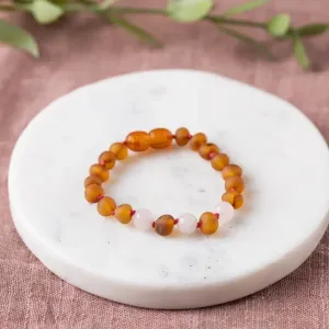 Rose Quartz Amber Bracelet