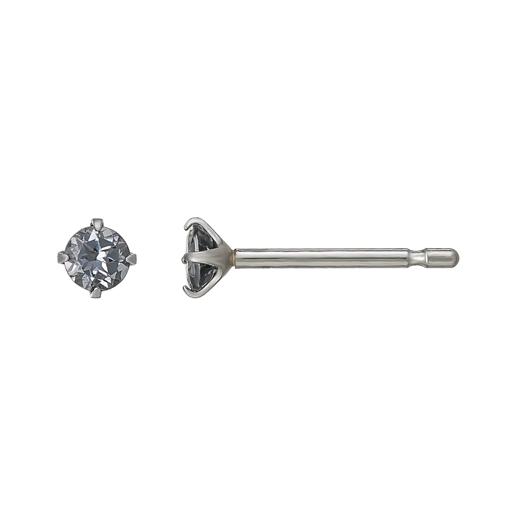 [Second Earrings] Platinum Grey Spinel Earrings
