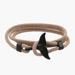 Whale Tail Aesthetic Rope Bracelet