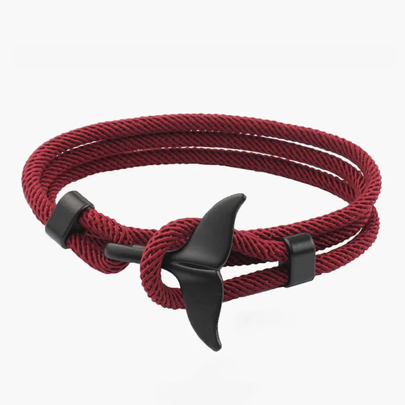 Whale Tail Aesthetic Rope Bracelet